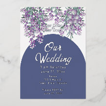 Minimalist Elegant Chic Foil Invitation