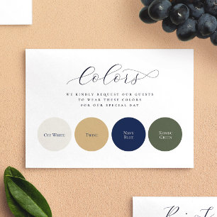 Minimalist Elegant Circles 4 Colours Wedding Enclosure Card