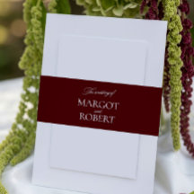 Minimalist Elegant Classic Burgundy Wedding