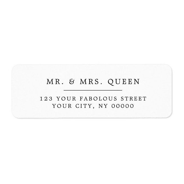 Minimalist Elegant Classic Simple Return Address Label (Creator Uploaded)