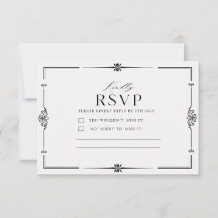 Minimalist Elegant Classic Wedding Response Card