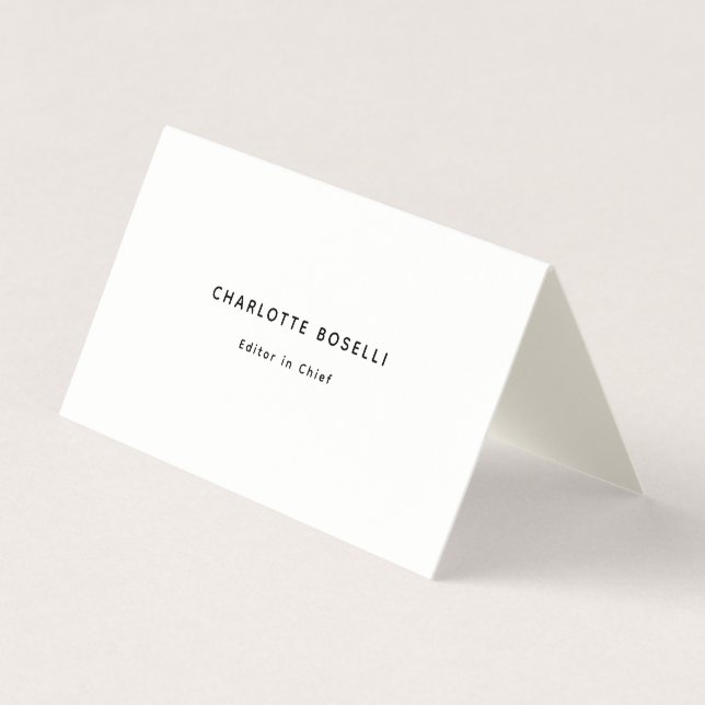 Minimalist Elegant Classical Professional Cream Business Card (Front)