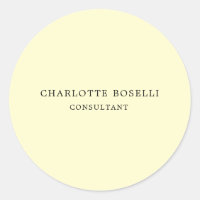 Minimalist Elegant Classical Professional Cream