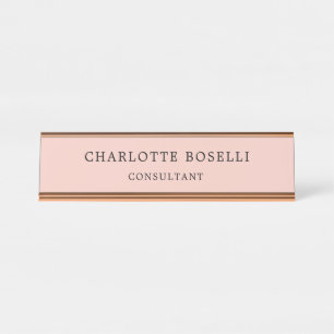 Minimalist Elegant Classical Professional Desk Name Plate