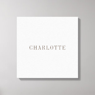 Minimalist Elegant Classical Professional Name Canvas Print