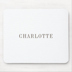 Minimalist Elegant Classical Professional Name Mouse Pad