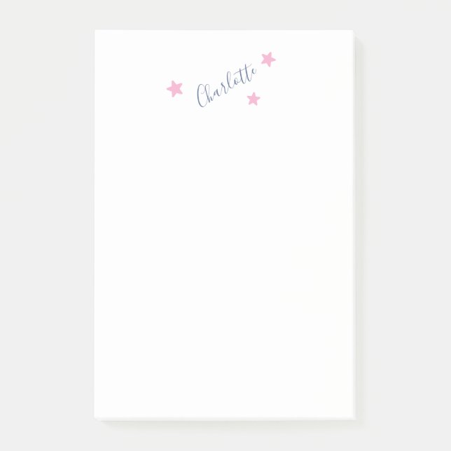 Minimalist Elegant Classical Professional Name Post-it Notes (Front)
