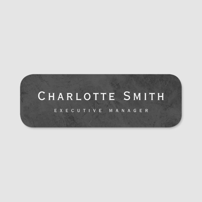 Minimalist Elegant Classical Professional Name Tag (Front)