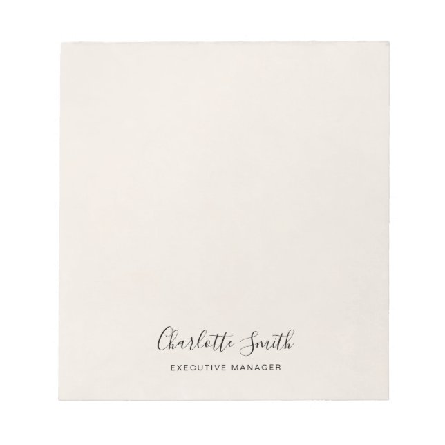 Minimalist Elegant Classical Professional Notepad (Front)