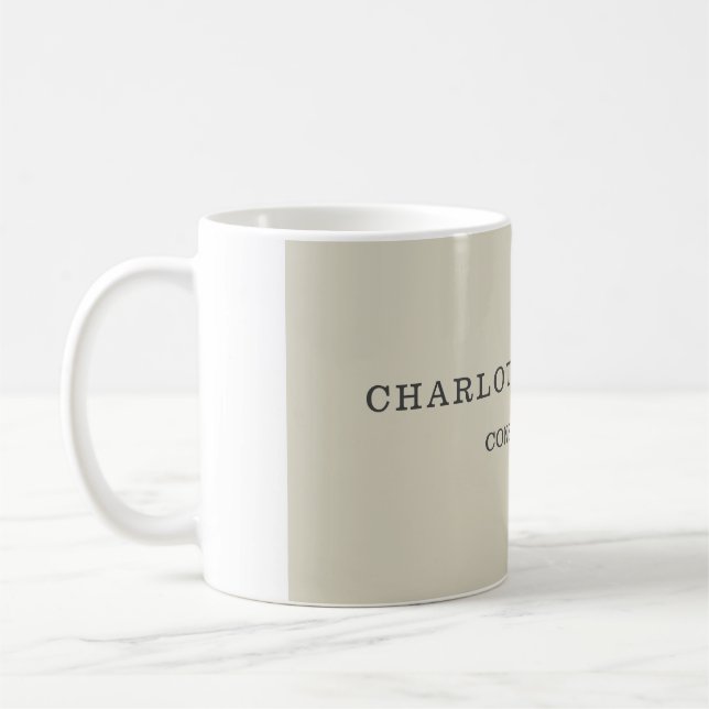 Minimalist Elegant Classical Professional Simple Coffee Mug (Left)