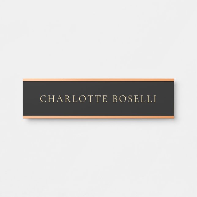 Minimalist Elegant Classical Professional Simple Door Sign (Front)