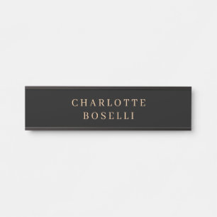 Minimalist Elegant Classical Professional Simple Door Sign
