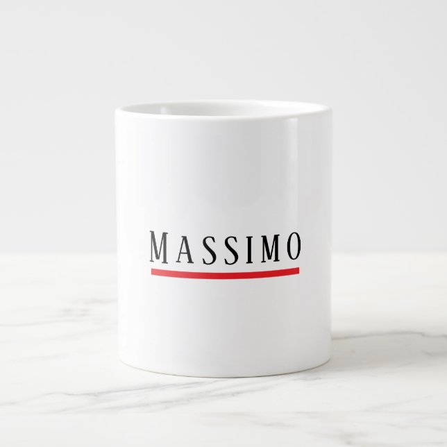 Minimalist Elegant Classical Professional Simple Large Coffee Mug (Front)