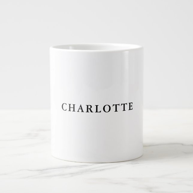 Minimalist Elegant Classical Professional Simple Large Coffee Mug (Front)