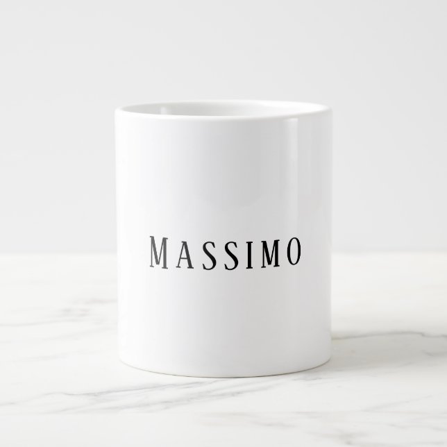 Minimalist Elegant Classical Professional Simple Large Coffee Mug (Front)