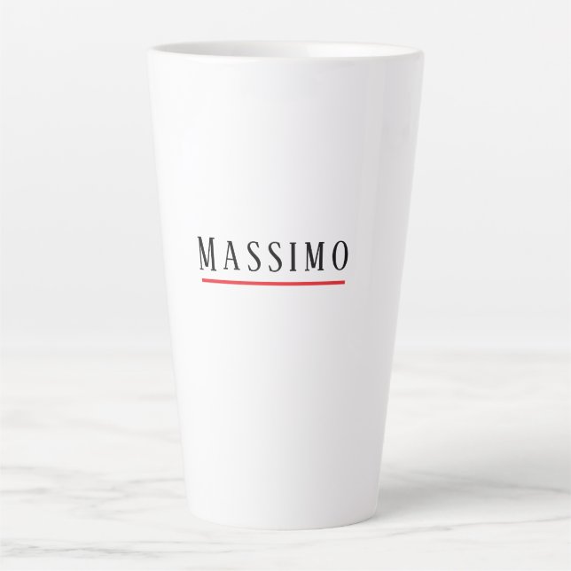 Minimalist Elegant Classical Professional Simple Latte Mug (Front)