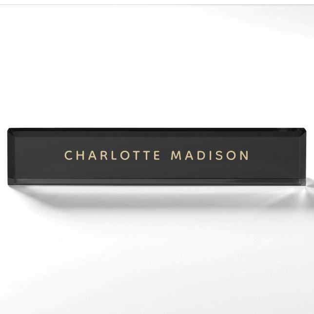 Minimalist Elegant Classical Professional Simple Nameplate (Front)