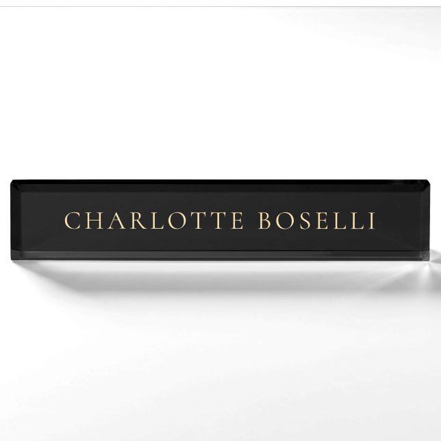 Minimalist Elegant Classical Professional Simple Nameplate (Front)