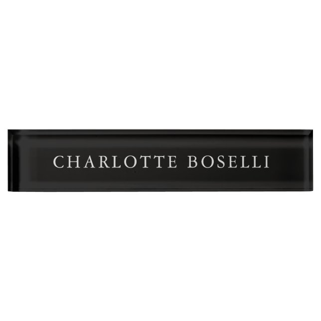 Minimalist Elegant Classical Professional Simple Nameplate (Front)