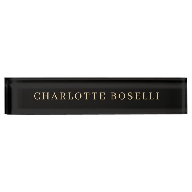 Minimalist Elegant Classical Professional Simple Nameplate (Front)