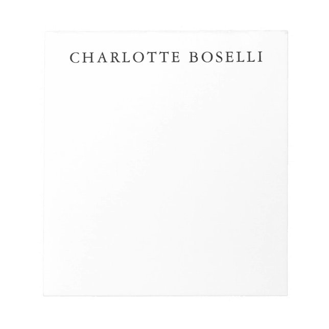 Minimalist Elegant Classical Professional Simple Notepad (Front)