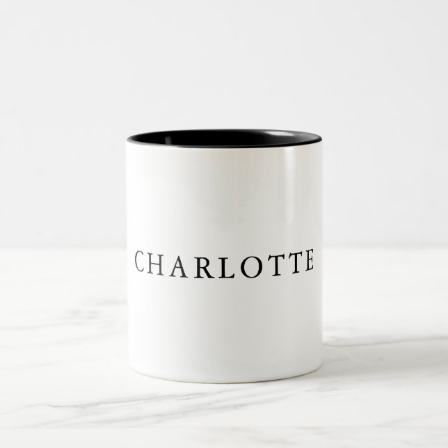 Minimalist Elegant Classical Professional Simple Two-Tone Coffee Mug (Center)