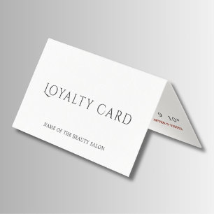 Minimalist Elegant Clean Beauty Loyalty Card