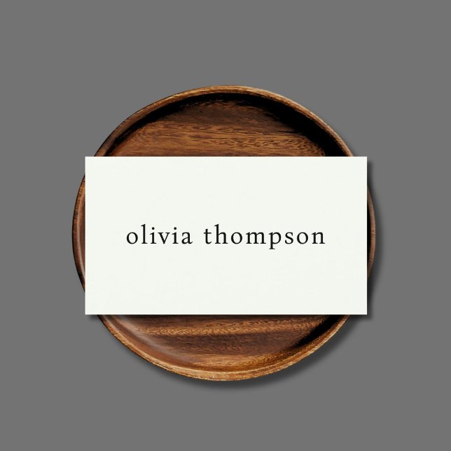 Minimalist Elegant Clean Light Beige Bold Business Card (Creator Uploaded)