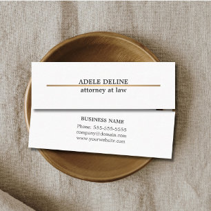 Minimalist Elegant Copper Line Attorney Mini Business Card