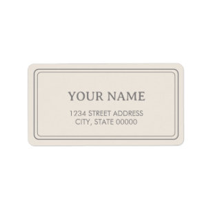 Minimalist Elegant Cream Beige Label