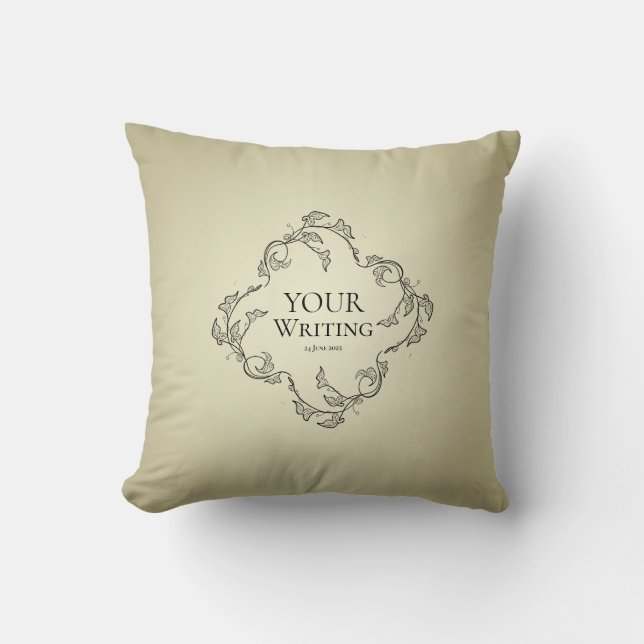Minimalist Elegant Custom Text Cushion (Front)