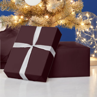 Minimalist Elegant Dark Burgundy Christmas Colour Wrapping Paper