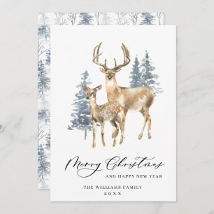Minimalist Elegant Deer Christmas Tree Holiday Car