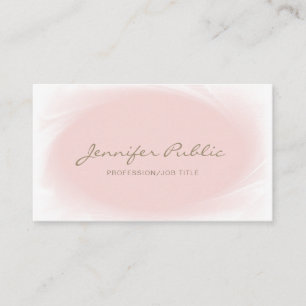 Minimalist Elegant Design Blush Pink Gold Trendy Business Card