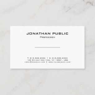 Minimalist Elegant Design Modern Professional Business Card