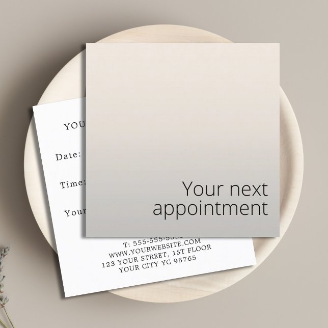Minimalist Elegant Faux Silver Beauty Salon Appointment Card (Creator Uploaded)