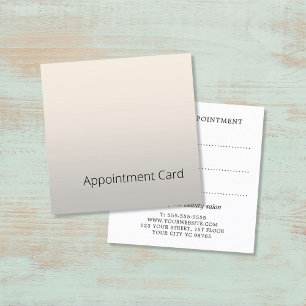 Minimalist Elegant Faux Silver Beauty Salon  Appointment Card