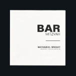 Minimalist Elegant Formal Bar Mitzvah Napkins<br><div class="desc">These minimalist elegant formal bar mitzvah napkins are perfect for a simple religious celebration. The design a beautiful font in a white background to compliment your event.</div>