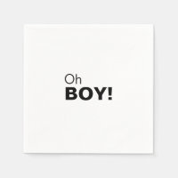 Minimalist Elegant Formal Oh Boy Baby Shower