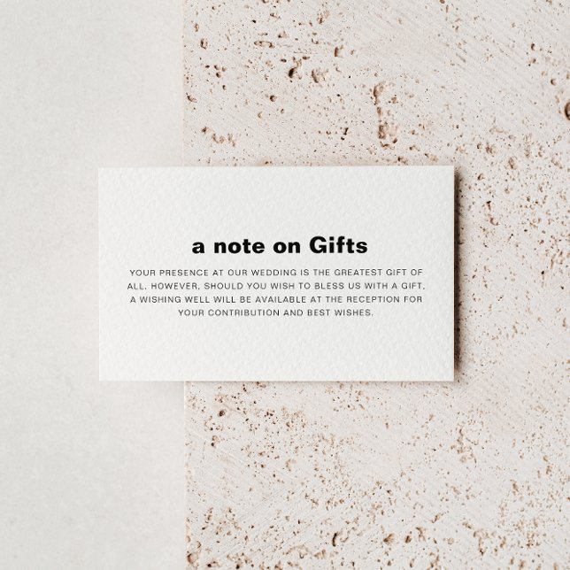 Minimalist Elegant Formal Wedding Wishing Well  Enclosure Card (Creator Uploaded)