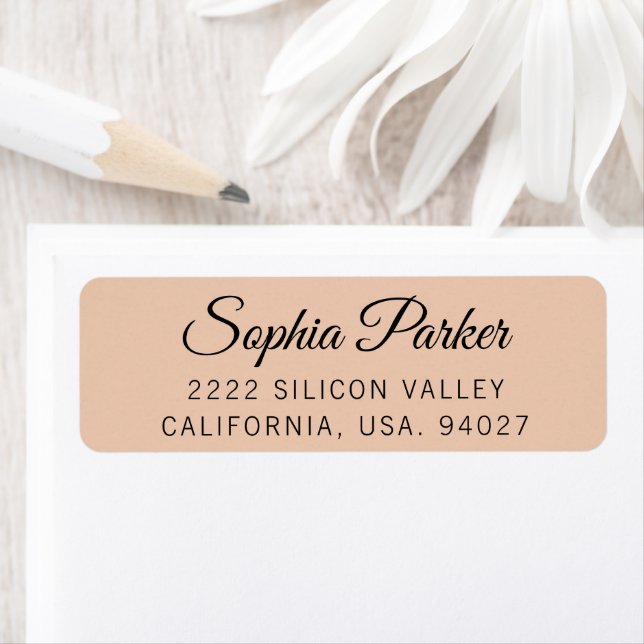 Minimalist Elegant Funny Script Return Address Label (Insitu)