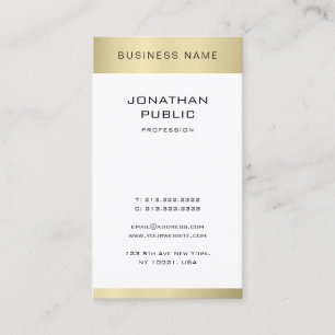 Minimalist Elegant Gold Look Plain Modern Trendy Business Card
