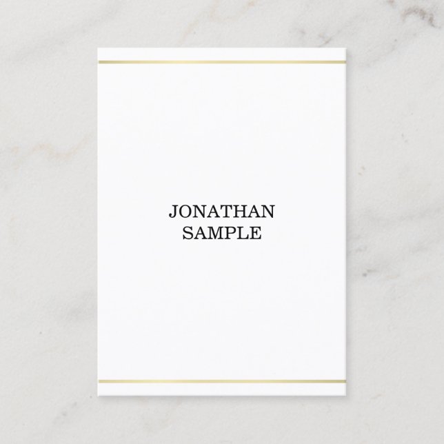 Minimalist Elegant Gold Professional Design Luxury Business Card (Front)