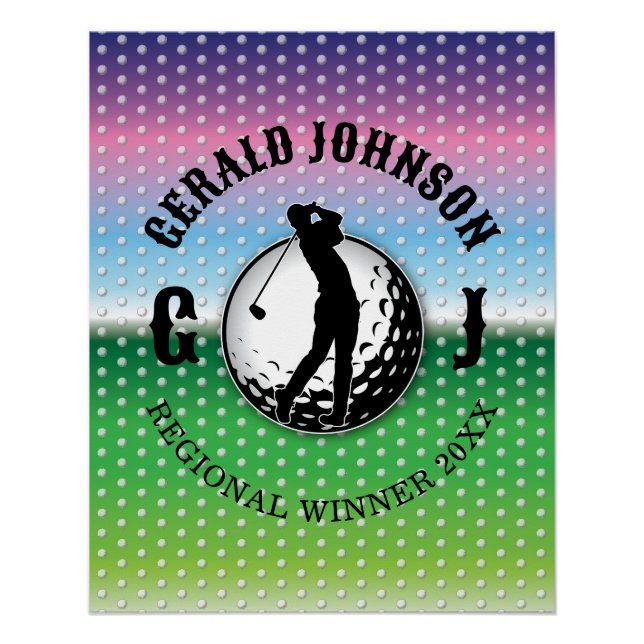 Minimalist Elegant Golf Design Poster (Front)