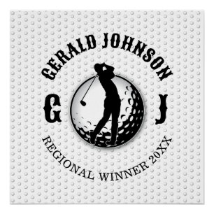 Minimalist Elegant Golf Design Poster