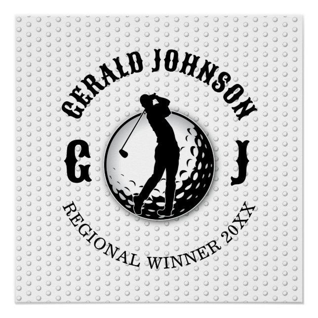 Minimalist Elegant Golf Design Poster (Front)