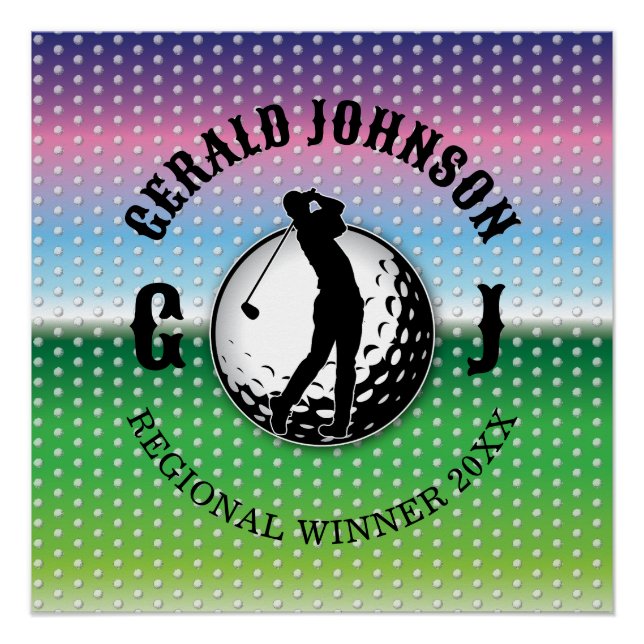 Minimalist Elegant Golf Design Poster (Front)