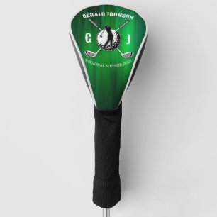 Minimalist Elegant Golf Monogram Design Head Cover