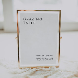 Minimalist Elegant Grazing Table Sign Invitation