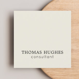 Minimalist Elegant Grey Consultant Networking Square Business Card